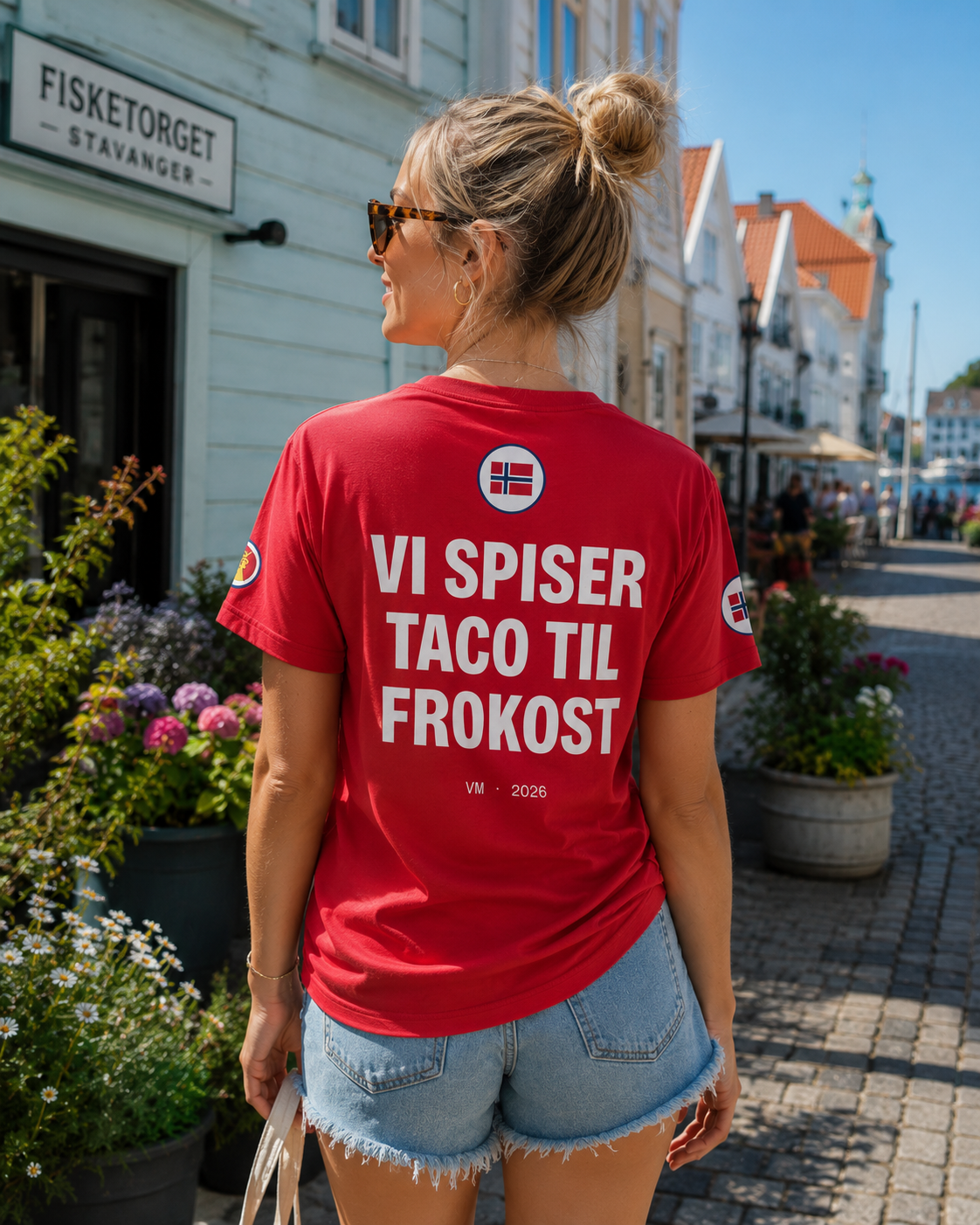 VI SPISER TACO TIL FROKOST. | T-skjorte - Unisex